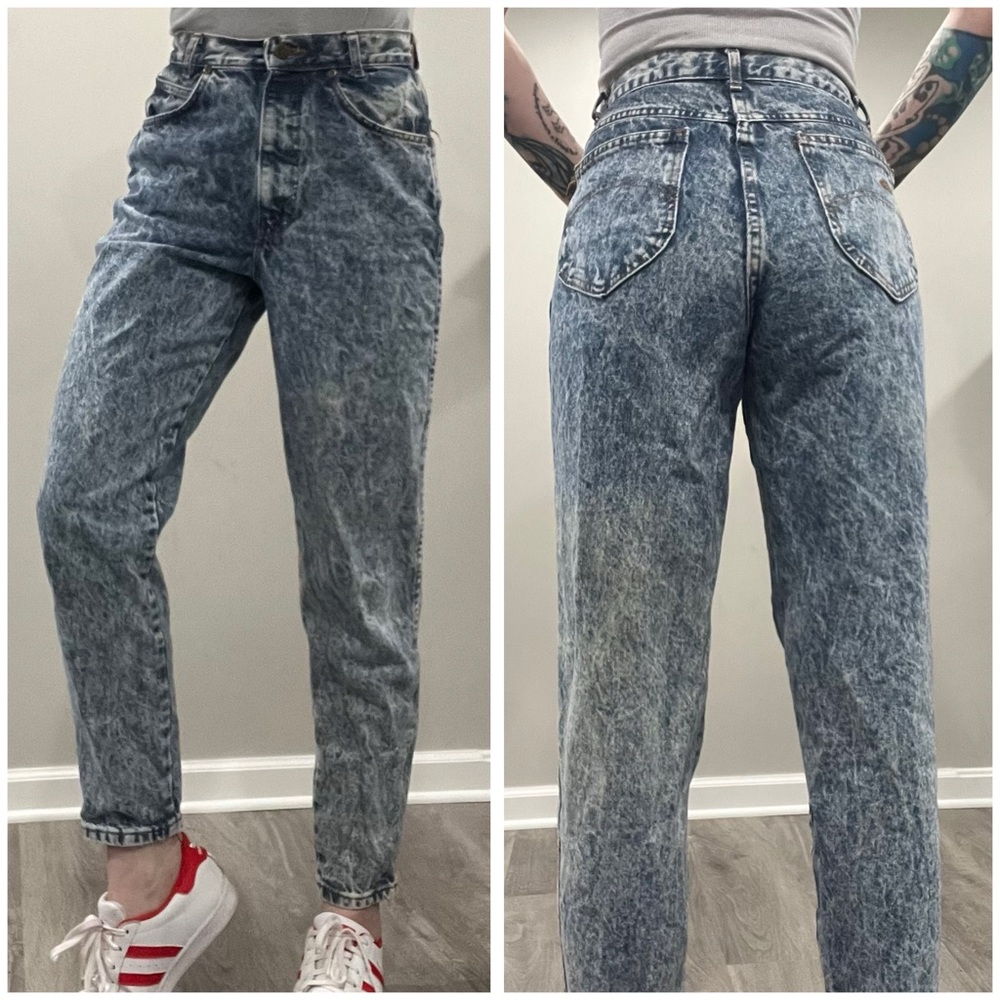 Vintage 1980’s Chic Tapered Acid Washed Jeans